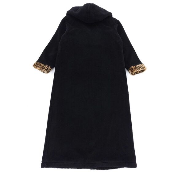 NILS Resort Collection Long Fleece Fur Hoodie Duster Coat Animal Cheetah 90s Y2k - Picture 5 of 7